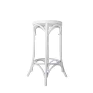 Backless Bentwood Stool White