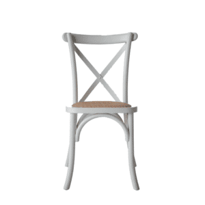 Timber Cross Back Chair White
