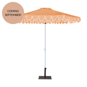 Peach Scalloped Umbrella