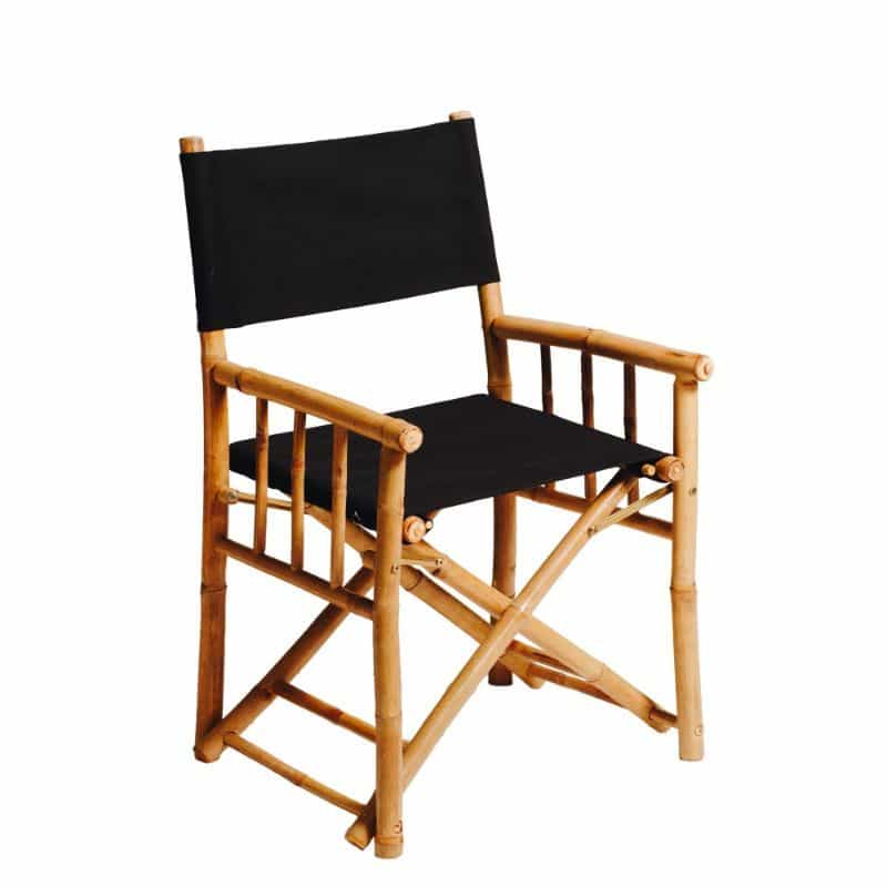 Directors Chairs Bamboo Directors Chair Black - South Coast Wedding Hire