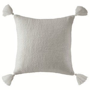 White Tassle Cushion