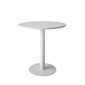 Round Cafe Table White