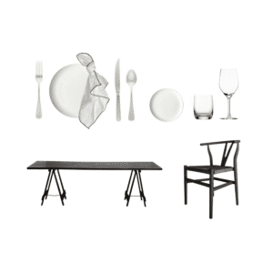 Graceful Monochrome Dining Package
